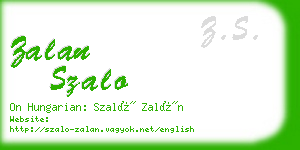zalan szalo business card